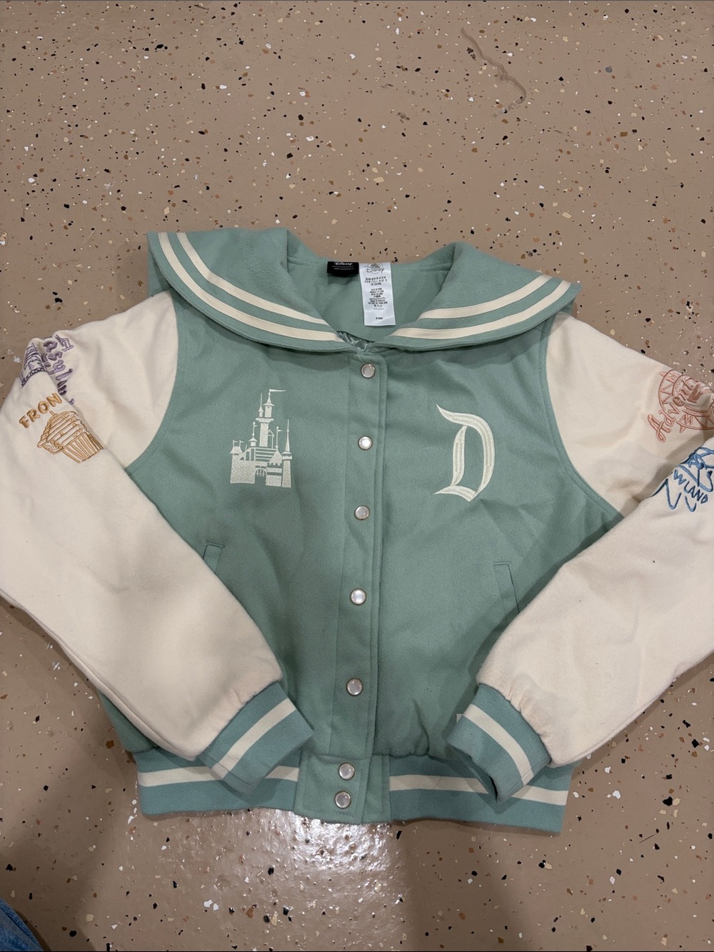 Disney Mint Green & Cream Sailor-Style Jacket